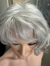 Tillstyle  silver white curly wig /short wig