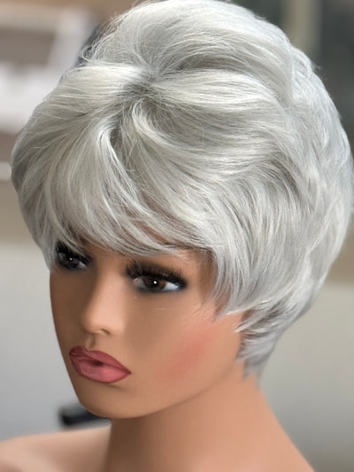 Tillstyle light silver layered wig /short pixy  wig
