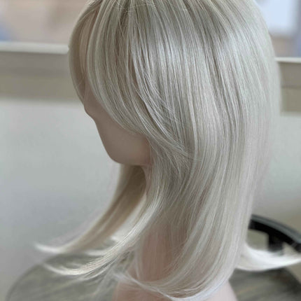 Tillstyle white blonde topper with bangs