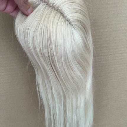 White hair toppers for women human hair White blonde