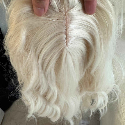 Till style  creamy white / white blonde  hair toppers for women  /bangs