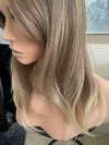 Tillstyle  ombre brown topper with bangs/highlighted light ends