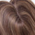 human virgin hair topper clip in mono mesh base medium brown highlighted