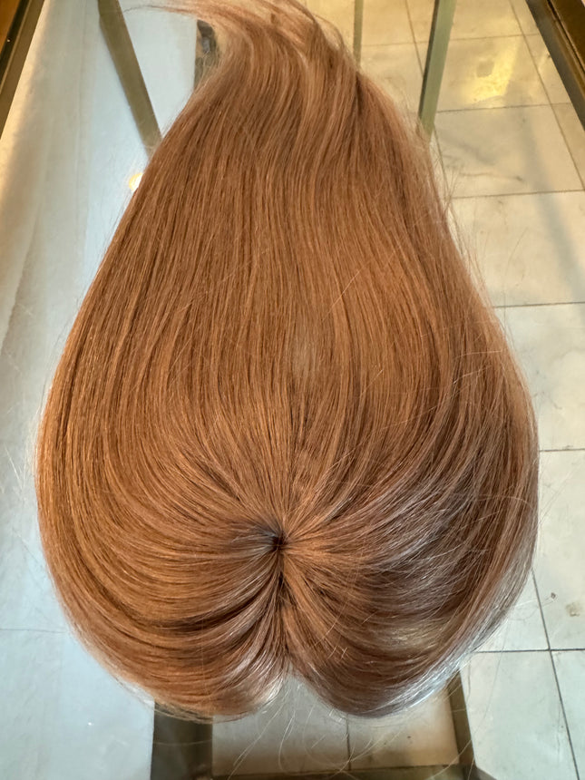 Tillstyle 100% human hair honey blonde /brown hair top piece  clip in