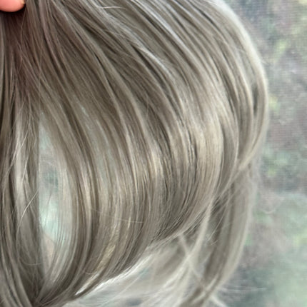 Tillstyle grey clip in bangs for thinning crown natural looking bangs /short hair styles