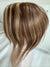 Tillstyle medium ash brown with highlights 100% human hair toppers for women