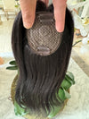 Tillstyle 100% human hair black hair top piece  clip in hair toppers
