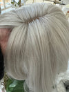 Tillstyle white highlighted hair topper with butterfly bangs