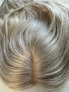 Tillstyle 100% Human hair toppers for women  light grey