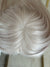 Tillstyle White human hair toppers for women /White blonde