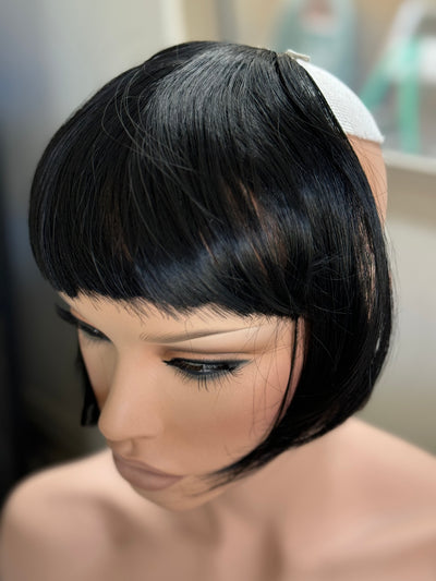 Tillstyle black clip in bangs for thinning crown natural looking bangs /short hair styles
