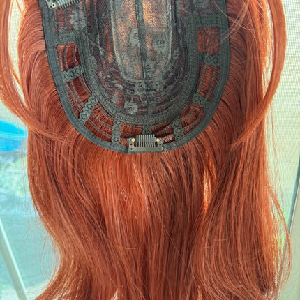 Tillstyle bright auburn hair topper 18 inch