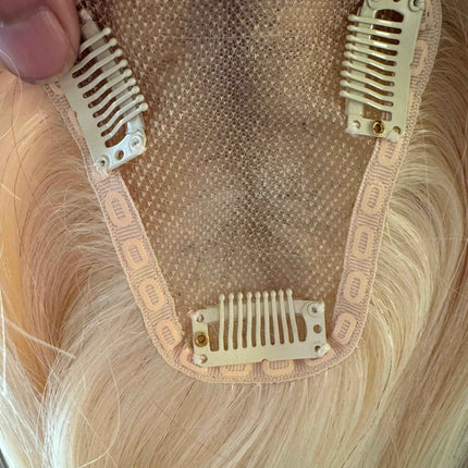 Tillstyle 100% Human Hair Toppers for women platinum blonde