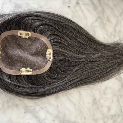 Tillstyle grey virgin Human Hair Toppers for women