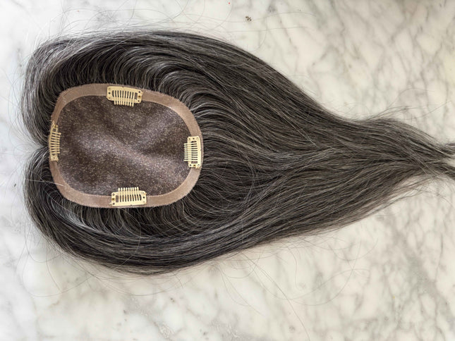 Tillstyle grey virgin Human Hair Toppers for women