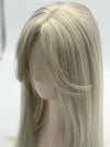 Till style blonde grey hair toppers for women  with butterfly bangs