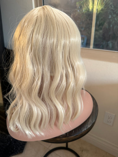 Till style  blonde  hair toppers for women  /bangs/body wave