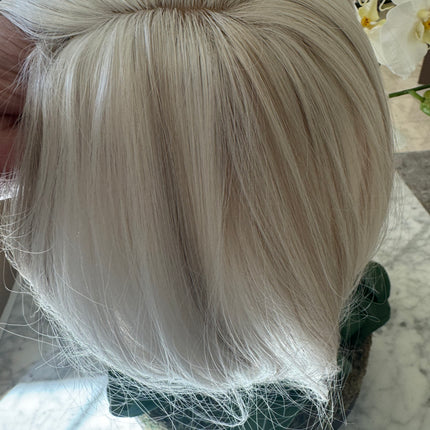 Till style pale white with ash blonde highlights hair toppers for women