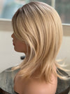 Tillstyle  blonde with ash brown roots hair toppers /butterfly bangs