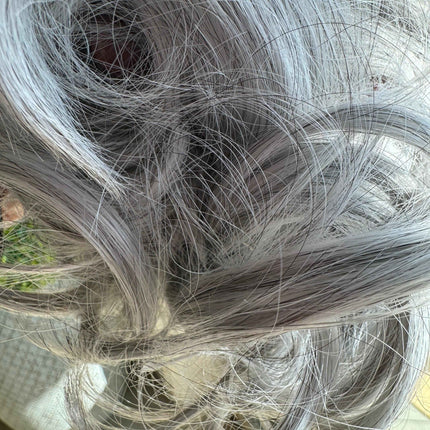 Tillstyle silver grey large curly bun