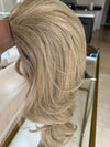 Tillstyle long wavy tied in half wig dirty blonde with ash blonde highlights water wave breathable base