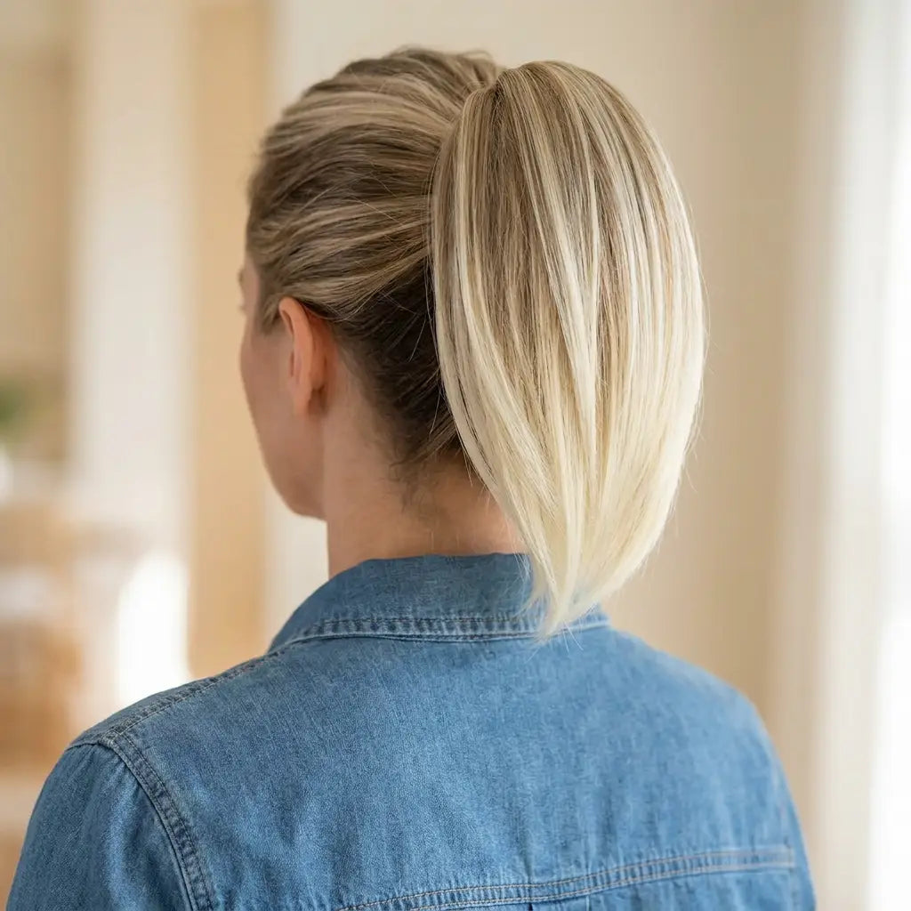 Short  clip in Ponytail 6 inch