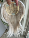 Till style white with ash blonde highlights hair toppers for women real part