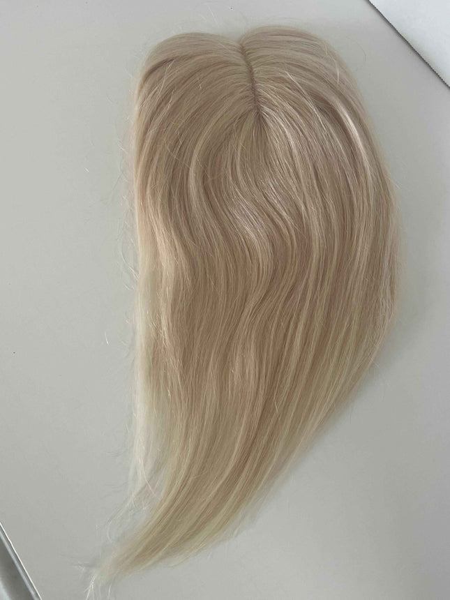 Tillstyle blonde human hair  blonde clip in hair toppers for women mono base