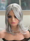 Till style silver white hair toppers for women / bangs