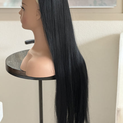 Till style black long straight hair extensions with /clip in hair extensions