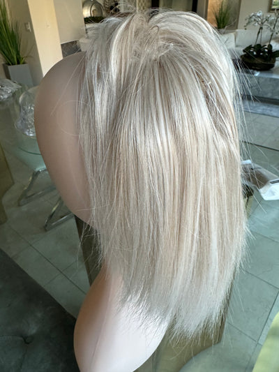 Tillstyle light platinum blonde white blonde clip in ponytail extension straight hair clip in pony tail