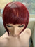 Tillstyle wine red clip in bangs for thinning crown natural looking bangs /short hair styles