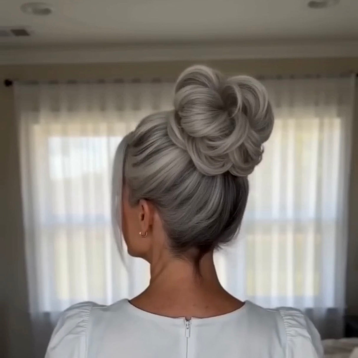 Large Messy Hair Bun Curly Synthetic hair