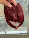 Tillstyle wine red clip in bangs for thinning crown natural looking bangs /short hair styles