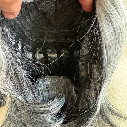 Tillstyle  grey layered wig /pale white ends/bangs