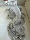 Tillstyle white silver grey curly wavy thin clip in hair extensions thinning hair or thin hightlights
