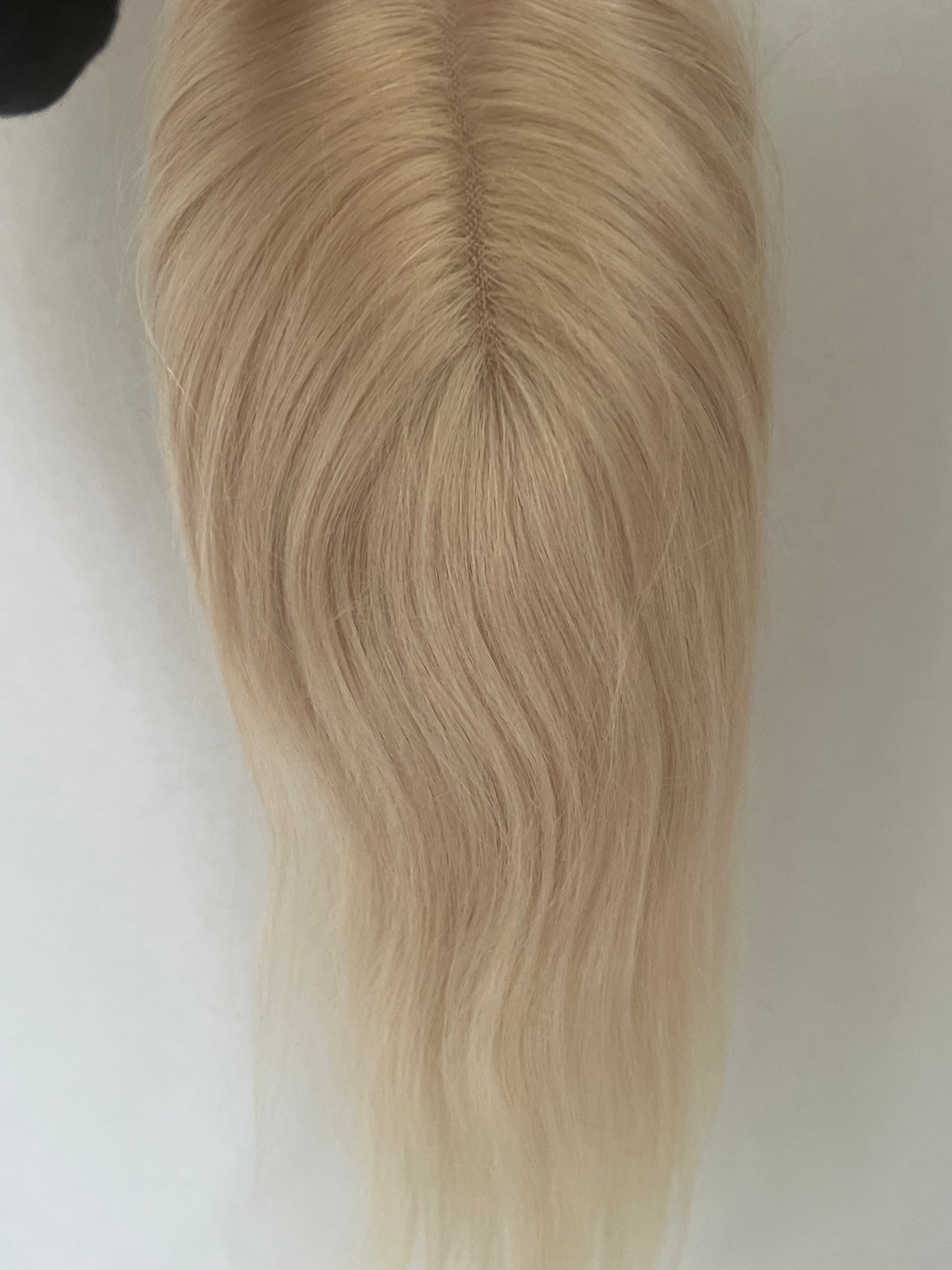 Tillstyle blonde human hair  blonde clip in hair toppers for women mono base