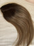 Tillstyle clip in human hair toppers for women mono base real part ombre with dark brown roots
