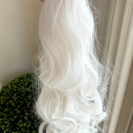 Tillstyle  white loose body wave clip in ponytail clip in pony tail