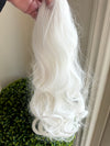Tillstyle  white loose body wave clip in ponytail clip in pony tail