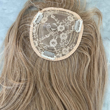 Blonde Synthetic hair toppers with bangs blonde