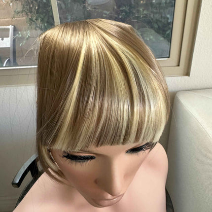 Tillstyle ombre  blonde highlights clip in bangs for thinning crown