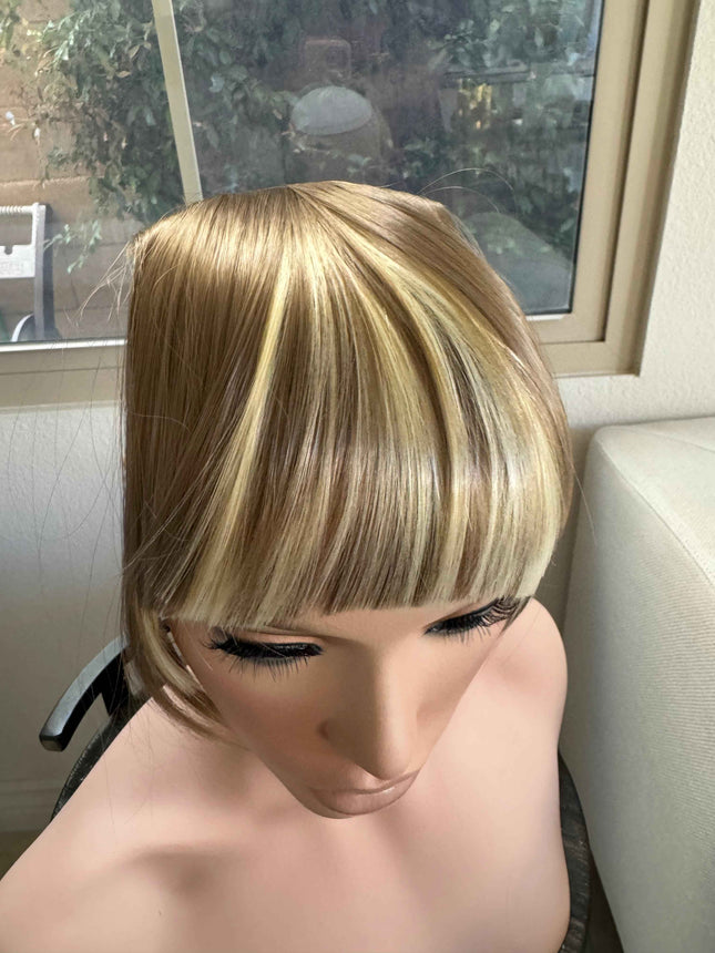 Tillstyle ombre  blonde highlights clip in bangs for thinning crown