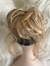 Tillstyle elastic hair bun scrunchie straight hair orange caramel highlighted