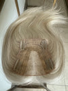 Tillstyle white hair /creamy white human hair topper/no bangs