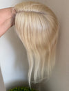 Tillstyle human hair toppers blonde/100% human hair mono mesh base