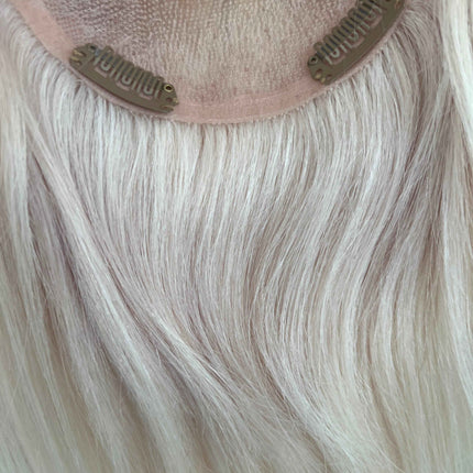 White hair toppers for women human hair White blonde