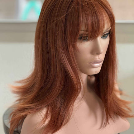 Tillstyle auburn layered wig shoulder length