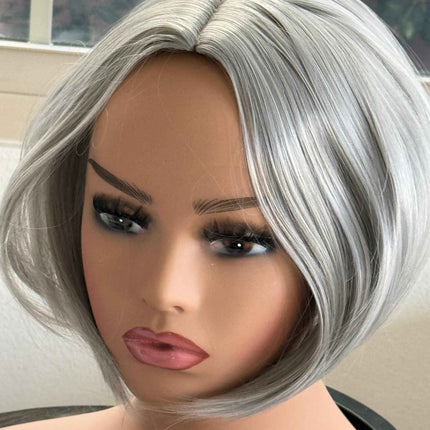 Tillstyle silver hair topper bob hair /short hair