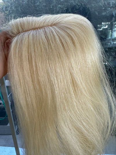 Till style blonde 100% human Hair Toppers for women